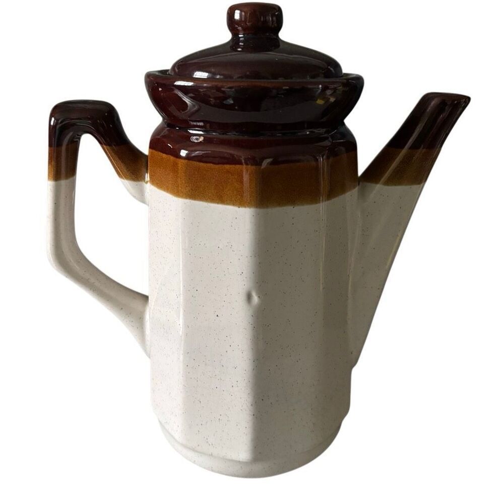 Vintage Stoneware Coffee Server Teapot Taiwan
